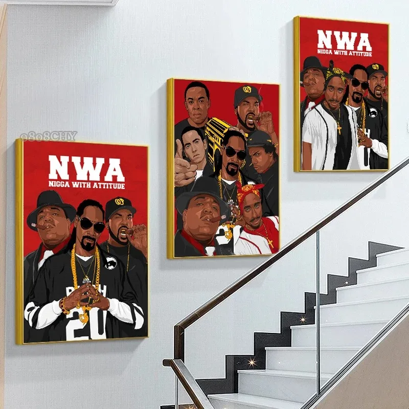 Canvas Wall Art Legends of Hip Hop Singers Posters Gift Rappers 2PAC B.I.G. Music Stars Pictures Wall Art Decoration Paintings