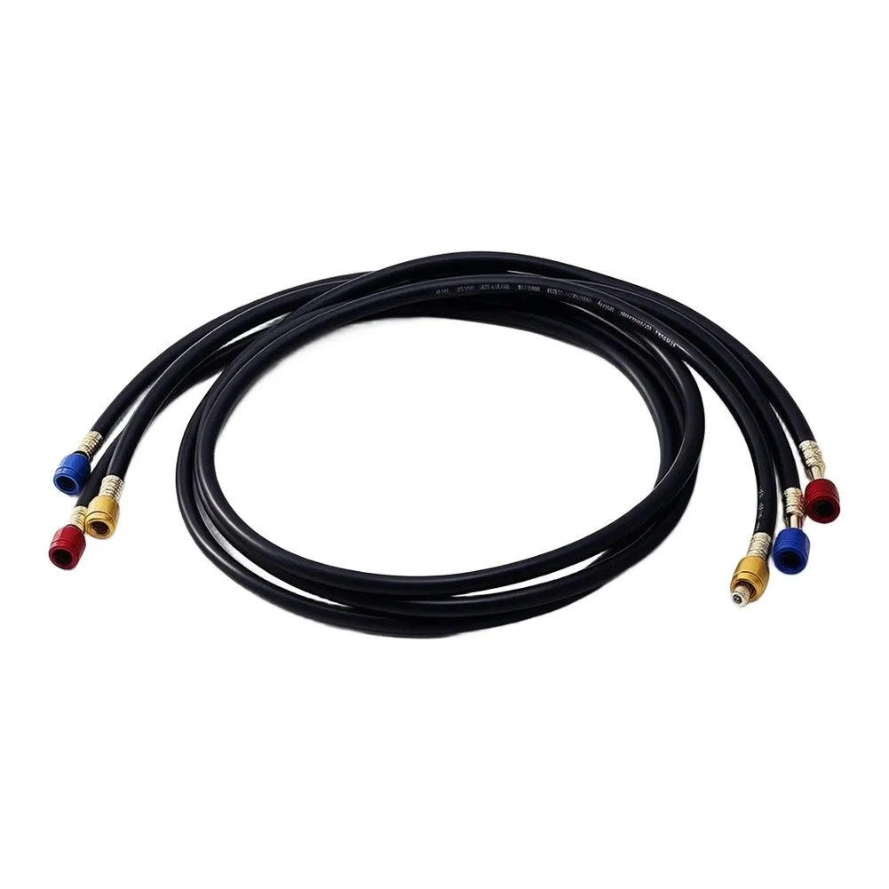 1/4 inch For SAE Refrigerant Hose Set Featuring 360 Degree Swivel for R22 R410A Refrigerant Transfer and Recovery