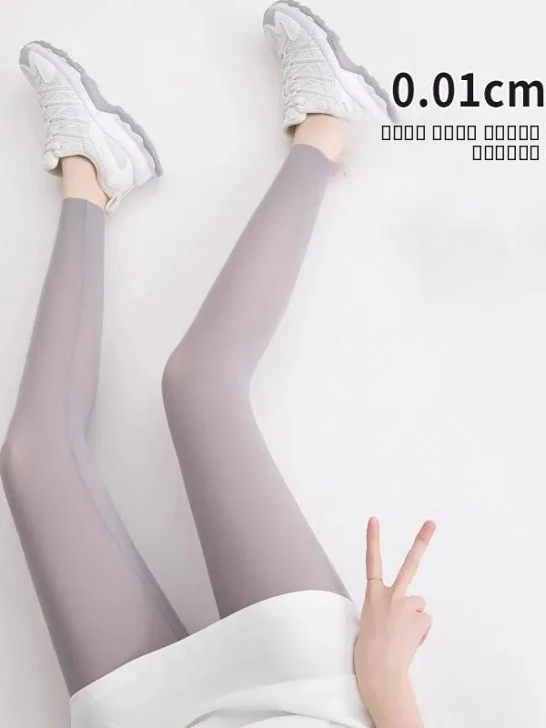 

Леггинсы для йоги из ледяного шелка с высокой талией, женские, летние, для активного отдыха, ультратонкие, облегающие, эластичные, больших размеров, спортивные штаны