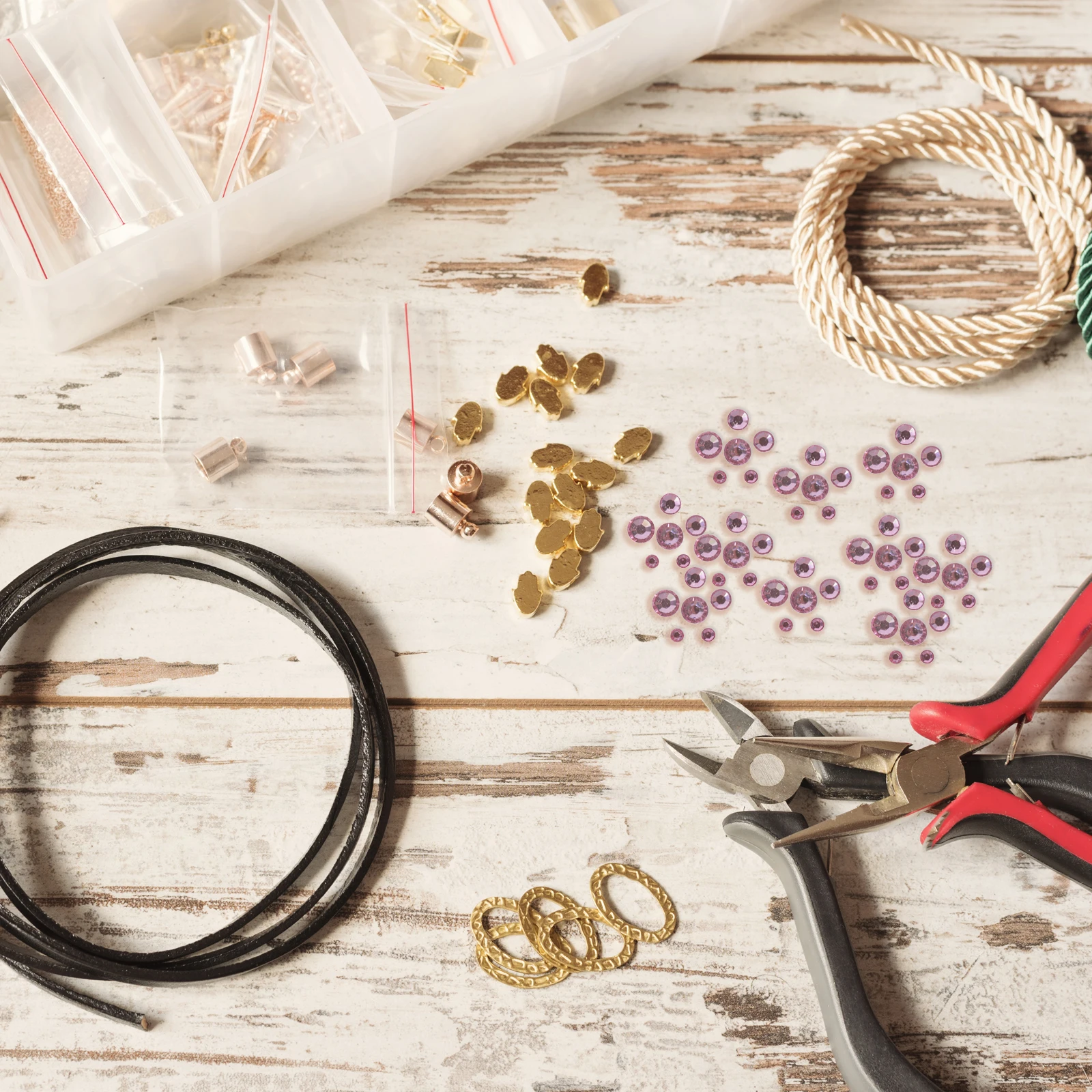 Mixed Size Cherry Blossom Pink Acrylic Flatback Nail Rhinestones DIY Body Face Eye Makeup Crafts Decoration Fix A Flat