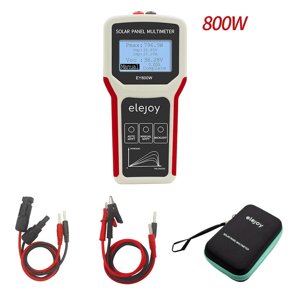 400W/800W Photovoltaic Multimeter Auto Manual MPPT Power Meter Solar Panel LCD MPPT Tester Current Voltage Testing Tool