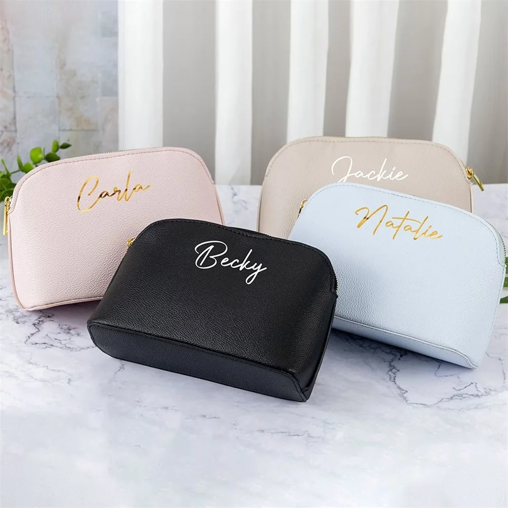 Personalised cosmetic bag with small monogram | custom makeup bag | personalized gift for her | personalised gift for bridesmaid