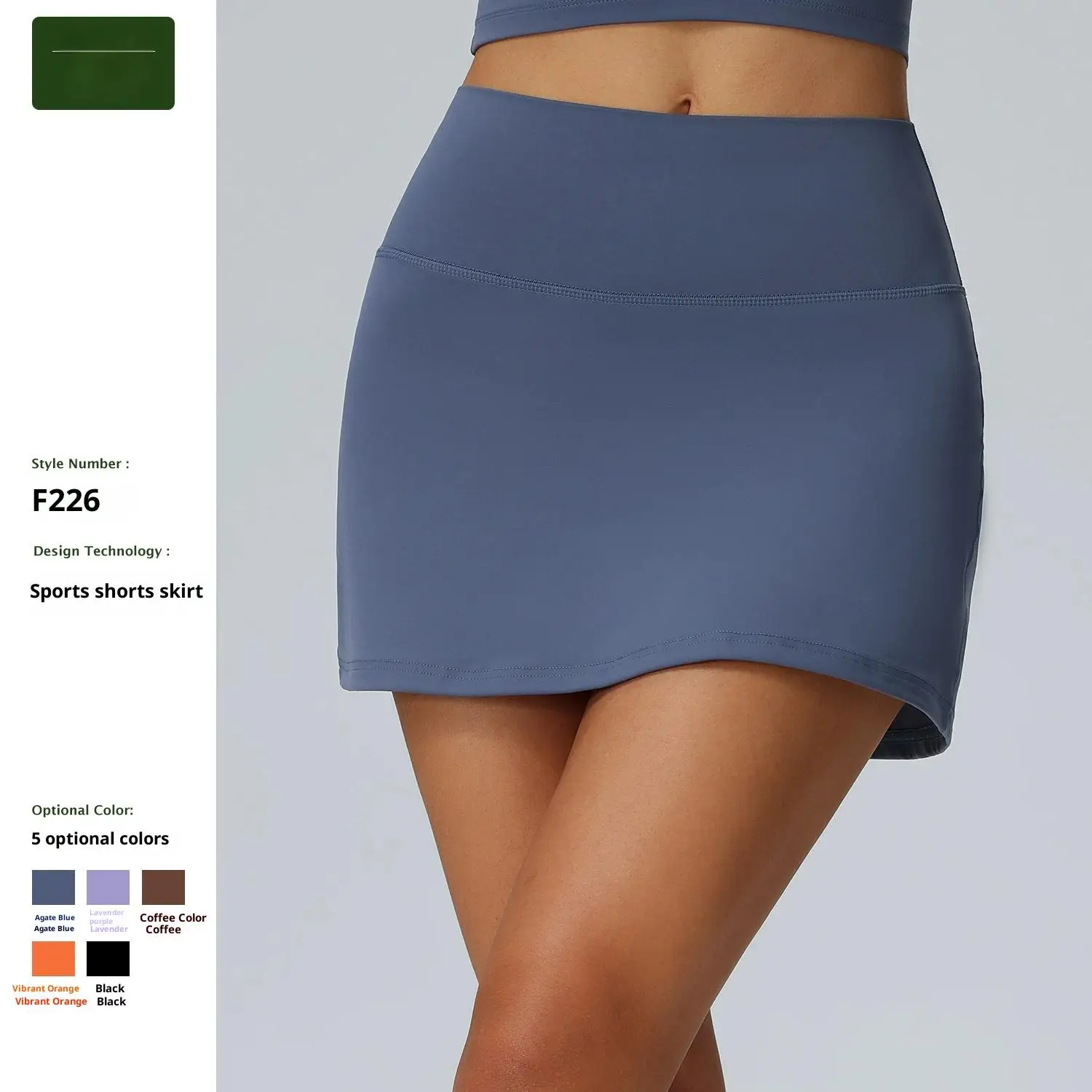 

Tennis skirt women's fake two-piece anti-exposure yoga skirt outdoor sports quick-dry fitness wear