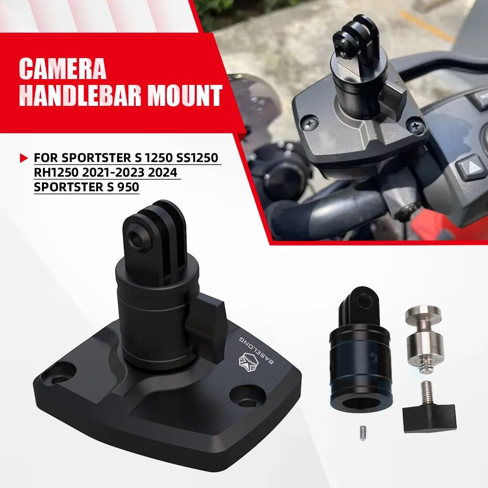 Motorcycle Camera Mount Handlebar Mount for Sportster S 1250 SS1250 RH1250 2021-2023 2024 Sportster S 950 Motorcycle Accessories