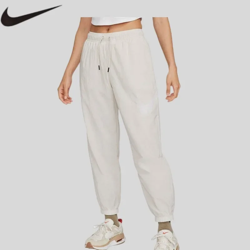 Nike Women's Autumn Winter Woven Tights, Breathable Casual Elastic Sports Trousers DM6184-104