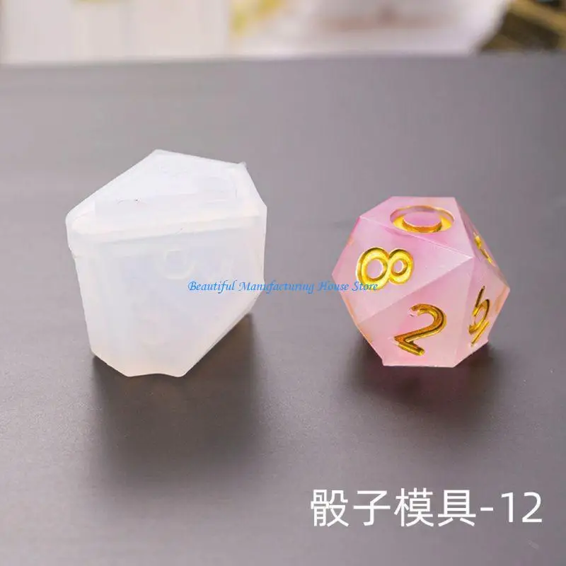 E56A 8 Shapes Resin Molds Epoxy Casting Set Number Letter Operation Mold