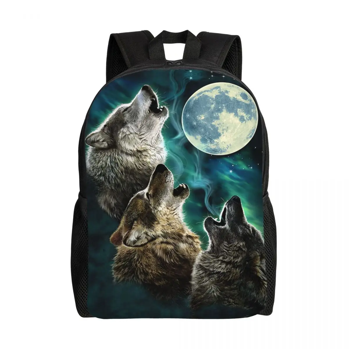 

Three Wolf Moon Laptop Backpack Women Men Basic Bookbag for School College Student Bags
