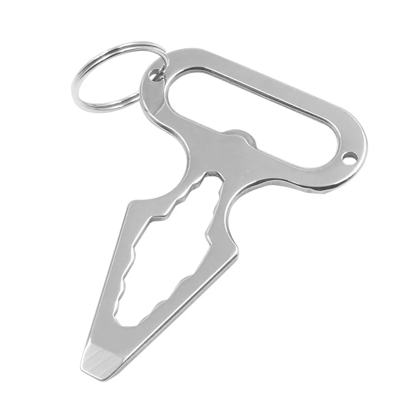 Multifunctional Wrench Outdoor Camping Supplies EDC Stainless Steel Self-defence Tool Pendant Keychain