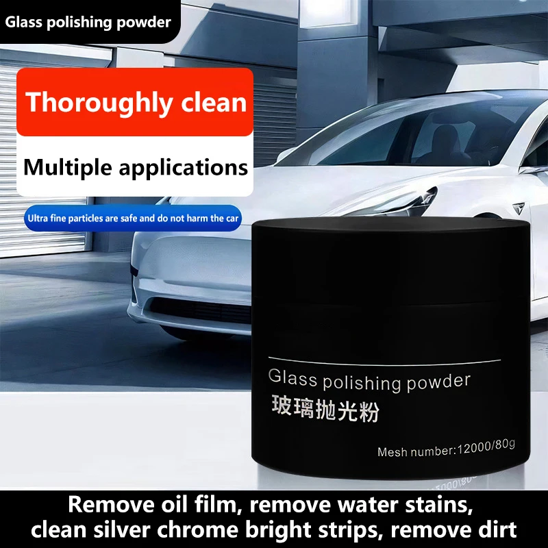 .1Set Car Window Polishing Mirrors Powder 80g Glass Polish Cerium Oxide Powder Glass Remove Composite Rare Repair Tool