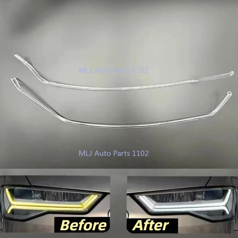 

Для Audi A6 C7PA 2016 2017 2018 низкокачественная ксеноновая фара DRL дневные ходовые огни направляющая световая полоса автоаксессуары ангельские глазки