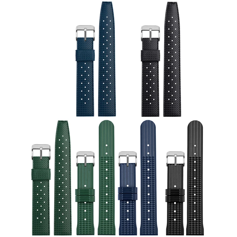 Correa de goma de 20mm para Blancpain FIFTY FATHOS BARAKUDA series 5008B 5008C 5008D 5008E accesorios de correa de reloj pulsera negra para hombre