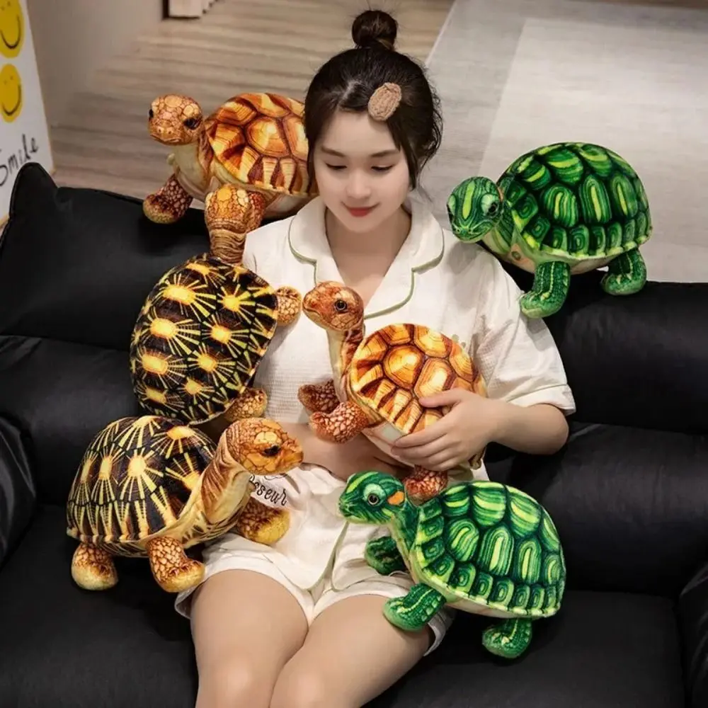 Peluche de tortue simulée pour enfants, jouet en peluche de dessin animé doux, jet de beurre réaliste, oreiller, cadeaux pour enfants, 30cm