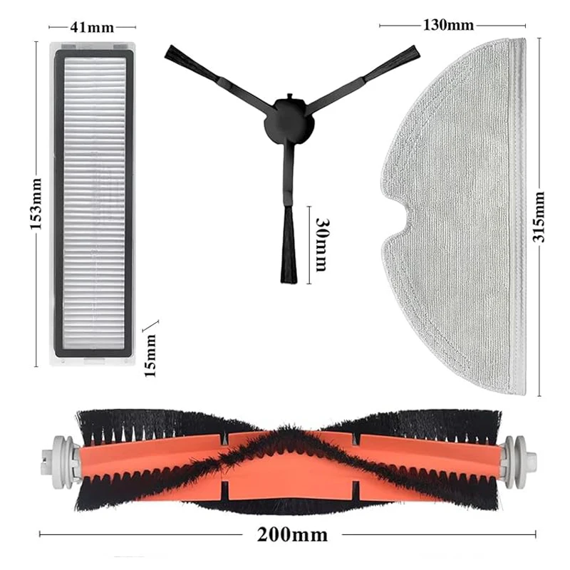 For Dreame D9/L10 Pro Robot Vacuum Cleaner Accessories Mop Cloth HEPA Filter Side Brush Replacement Parts view 6