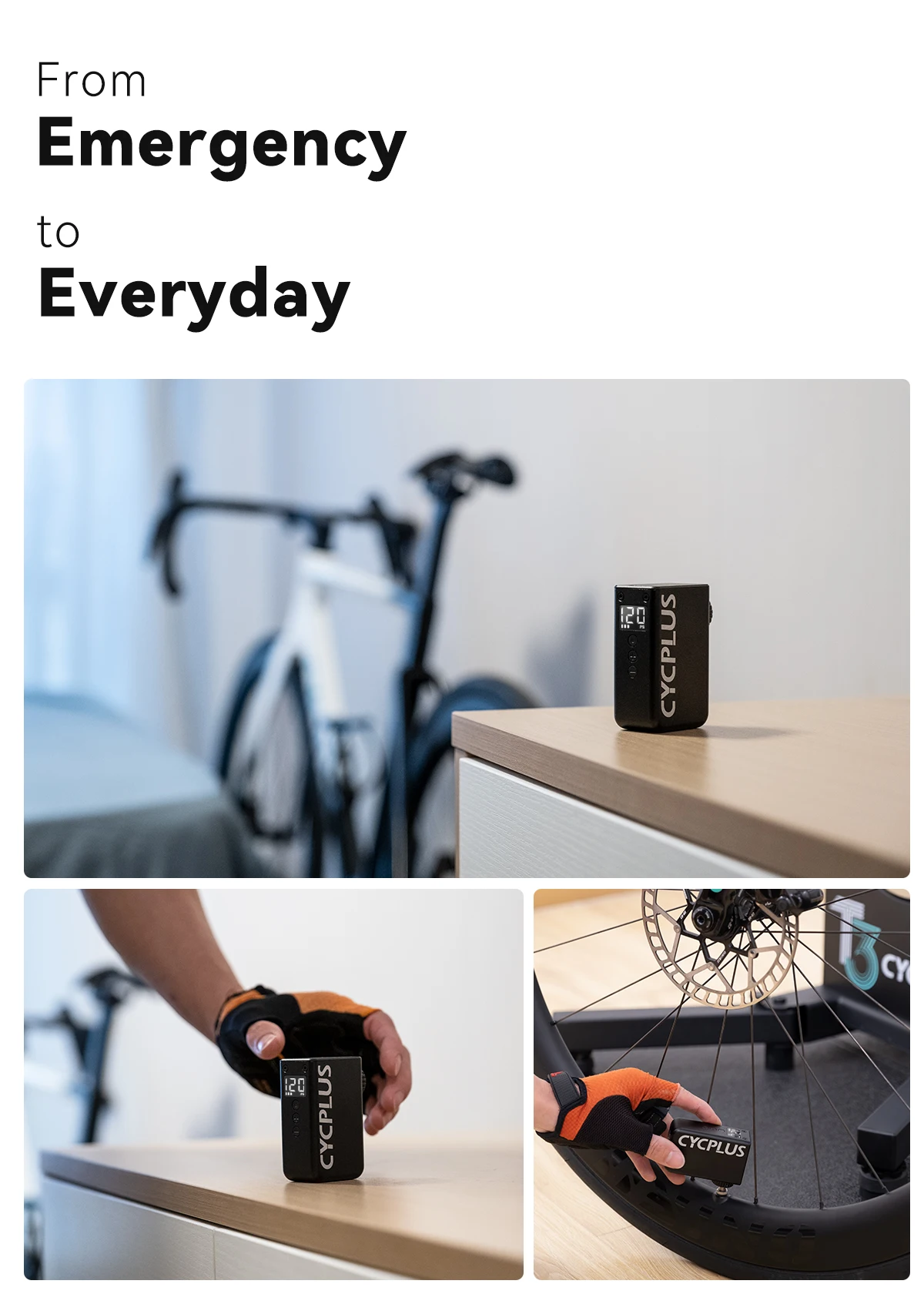 Bomba Elétrica para Bicicleta CYCPLUS AS2pro 7cm