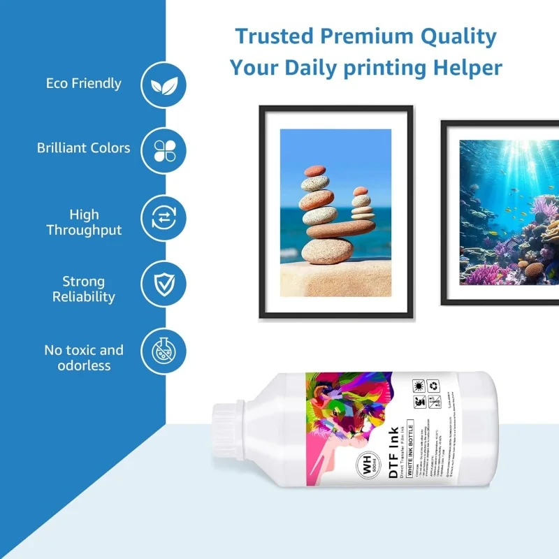 

Пигментные чернила премиум-класса DTF Ink для ПЭТ-пленков Термотрансферные чернила для всех принтеров DTF с печатающими головками, такие как DX5 DX7 5113
