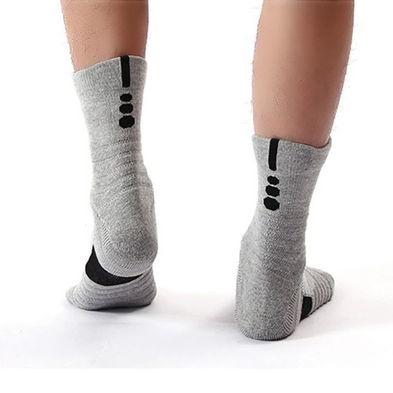 3 Pairs Anti-slip Football Socks Men Women Cotton Soccer Sock Long Tube Sport Basketball Cycling Socks Towel Running Socks 39-45