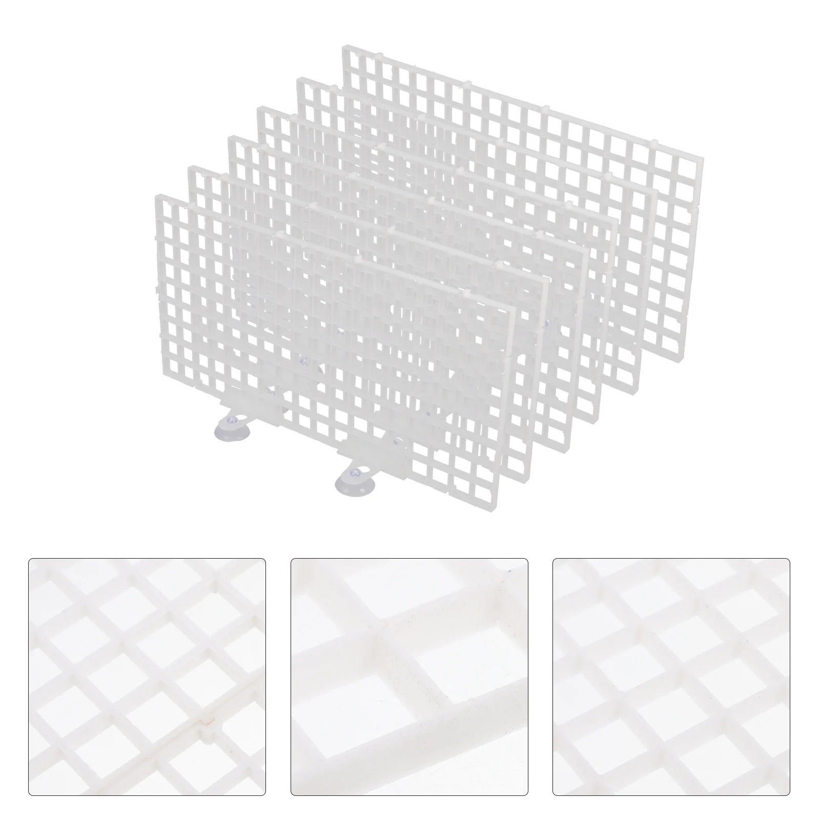 

1Set Fish Tank Divide Board DIY Aquarium Divider Strong Suction Cup Design Portable Tank Separation Grid for Fish Breeding Case