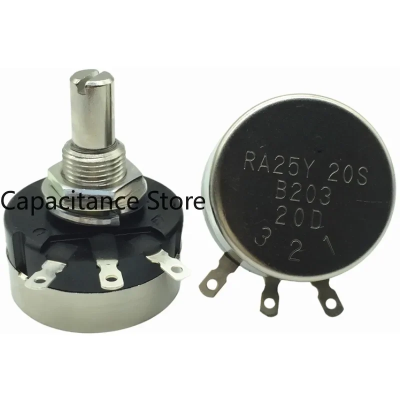 

5PCS Single coil wire wound potentiometer RA25Y20SB203 B20K adjustable resistor