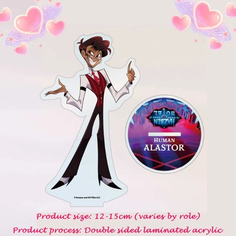 Vox Balck Balloon Market Ver. Suporte de Acrílico para Recriação de Figuras: Placa de Acrílico Colecionável do Alastor e Sir Pentious - Brinquedos e Ornamentos