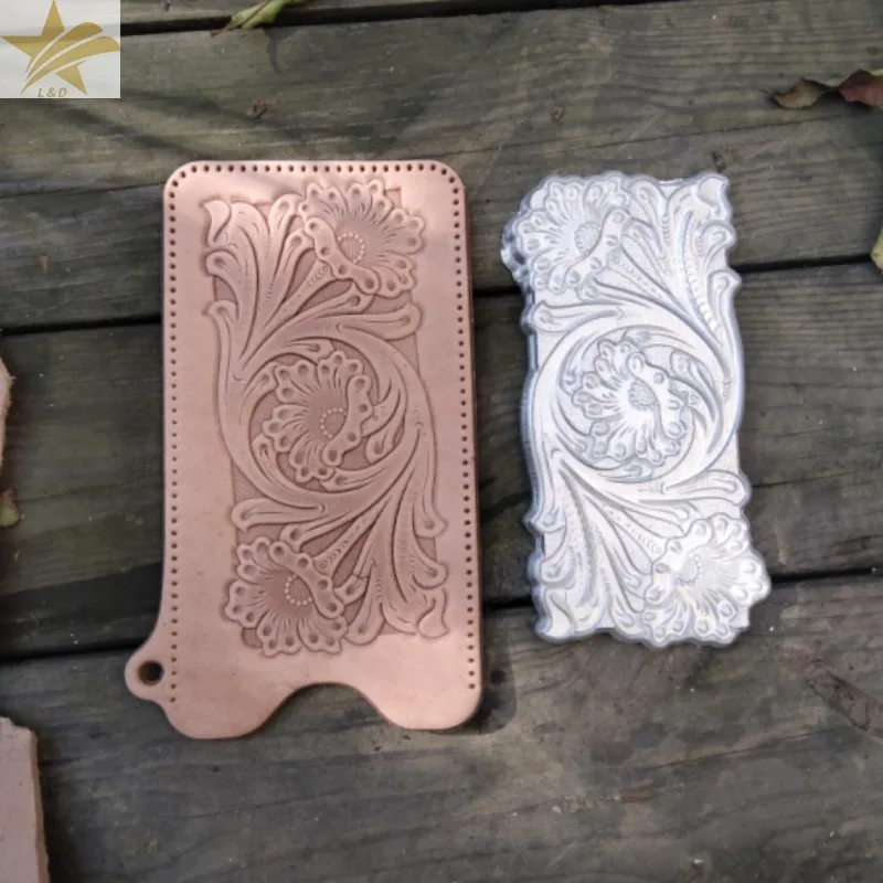 

3D-форма для тиснения по коже с винтажным цветочным узором, инструмент для вырезания узоров на коже, материалы для кожевенного ремесла