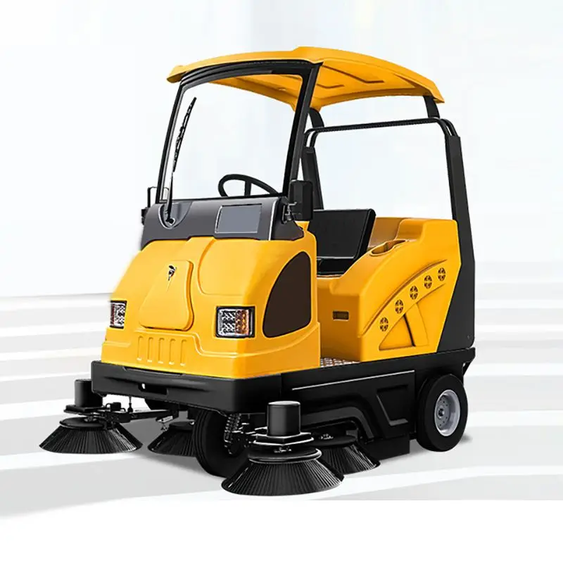 Ride-on electric street sweeper for workshop and factory multifunctional sweeping and suction rood sweeper