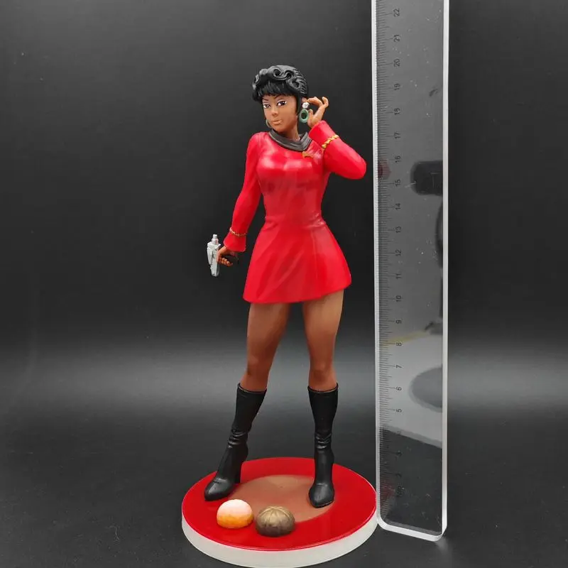20 سنتيمتر في المخزون جودة عالية ستار تريك ضابط الاتصالات Uhura الدائمة الموقف تمثال بولي كلوريد الفينيل سطح المكتب حلية جمع نموذج