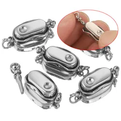 Nuovi 2set di connettori con chiusura a pressione Chic in acciaio inossidabile parti per elementi di fissaggio collana con bracciale chiusure grosse Kit per la creazione di gioielli fai da te