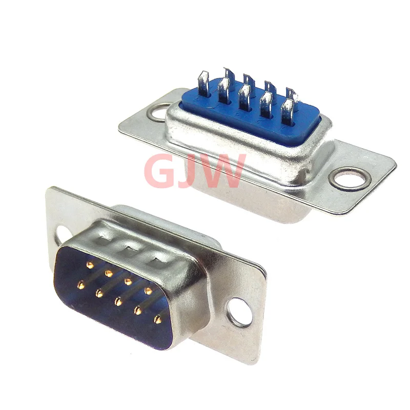PCB Mount Serial Port Connector, solda tipo D-Sub, COM, 9Pin soquete, 9P, adaptador para PCB, DB9