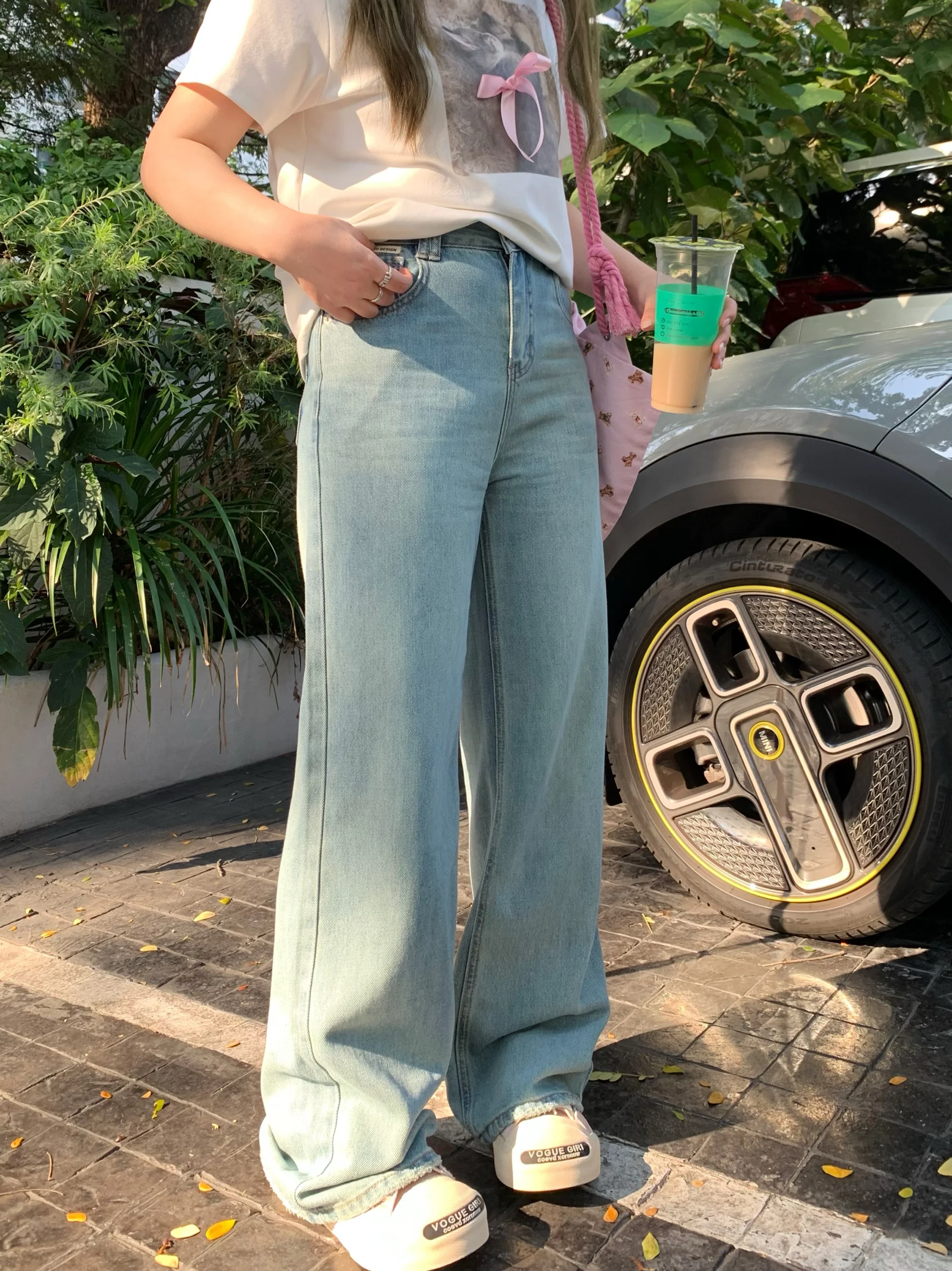 

Женские джинсы Herwear с высокой талией, прямые, облегающие, в пол, весна-лето, модные, повседневные, удобные, из денима