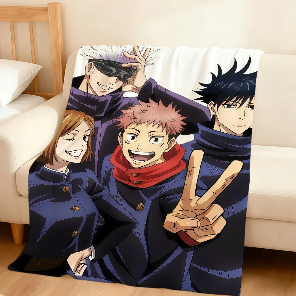 

Satoru Gojo Jujutsu Kaisen Anime Plush Blanket Soft Warm Yuta Itadori Okkotsu Yuji Bed Sofa Home Decor Gift for Fans and Pets