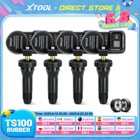 XTOOL TS100 TPMS Sensor Rubber Version 433MHZ & 315MHZ Tire Pressure Sensor Monitor Tester Tools Work With XTOOL TP150 IP819TP