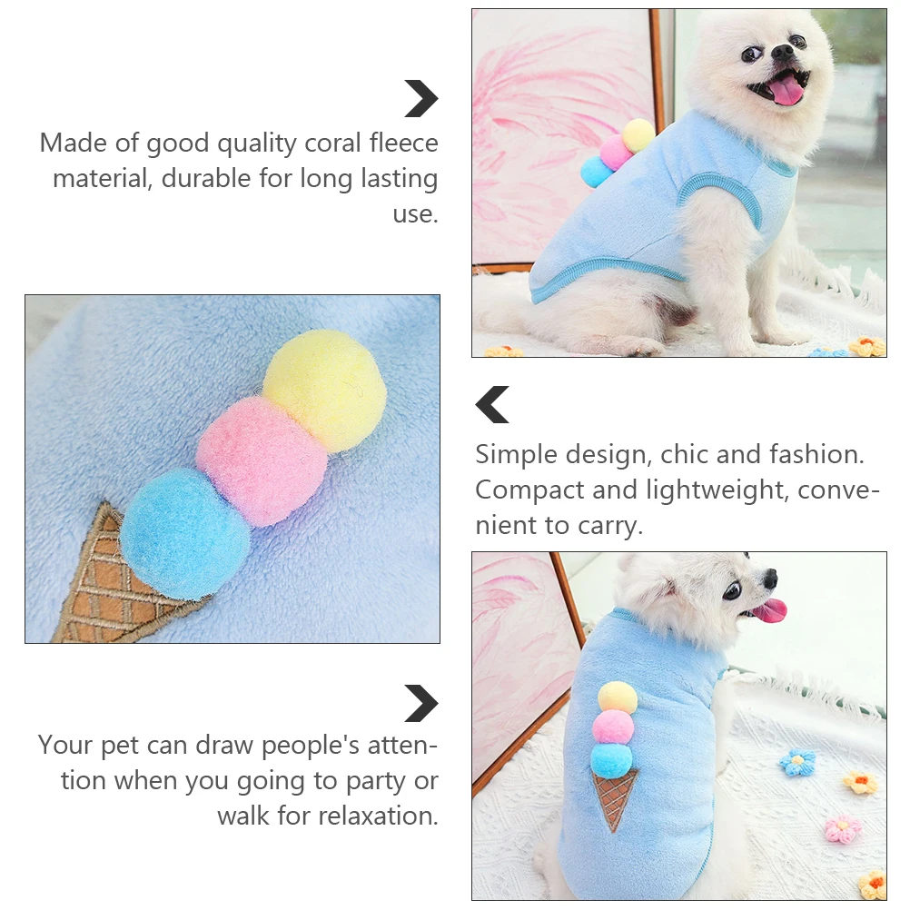 

Pet Warm Vest Party Dog Outfit Puppy Clothing Small Clothes Winter Costume Thickened Coat