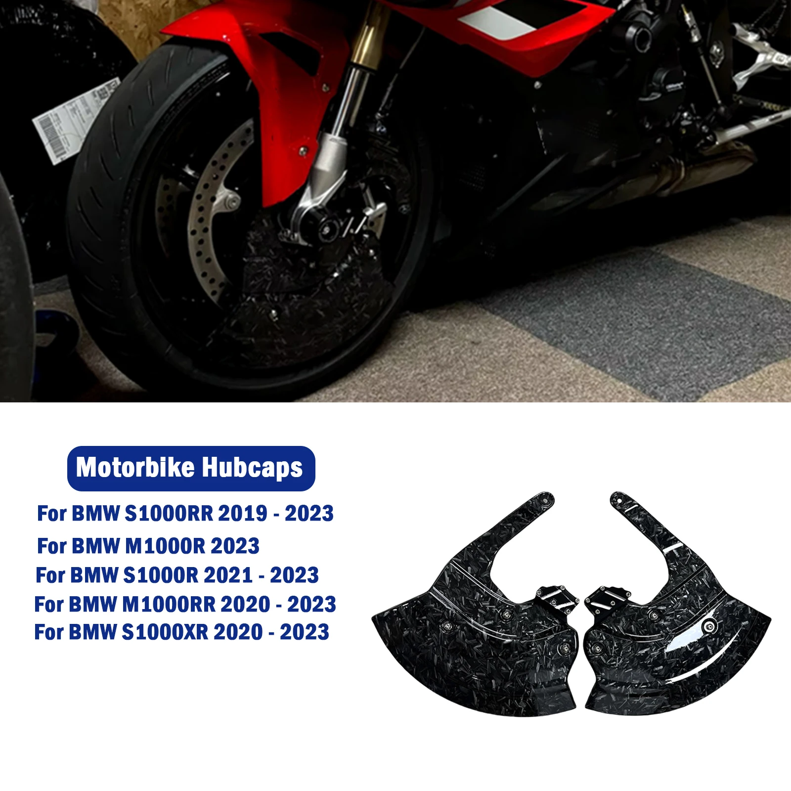 

Motorcycle Front Fender Wheel Caliper Cover Fairing For BMW S1000RR S1000XR S1000R M1000R 2023 2024 M1000RR Accessories Carbon