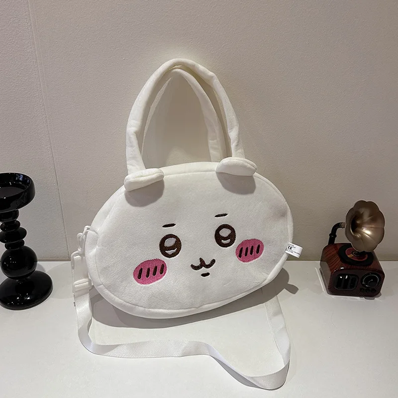 Chiikawas sac à main en peluche mignon Usagi Hachiware sac à bandoulière filles grande capacité sac à bandoulière mode sacs de rangement portables cadeau