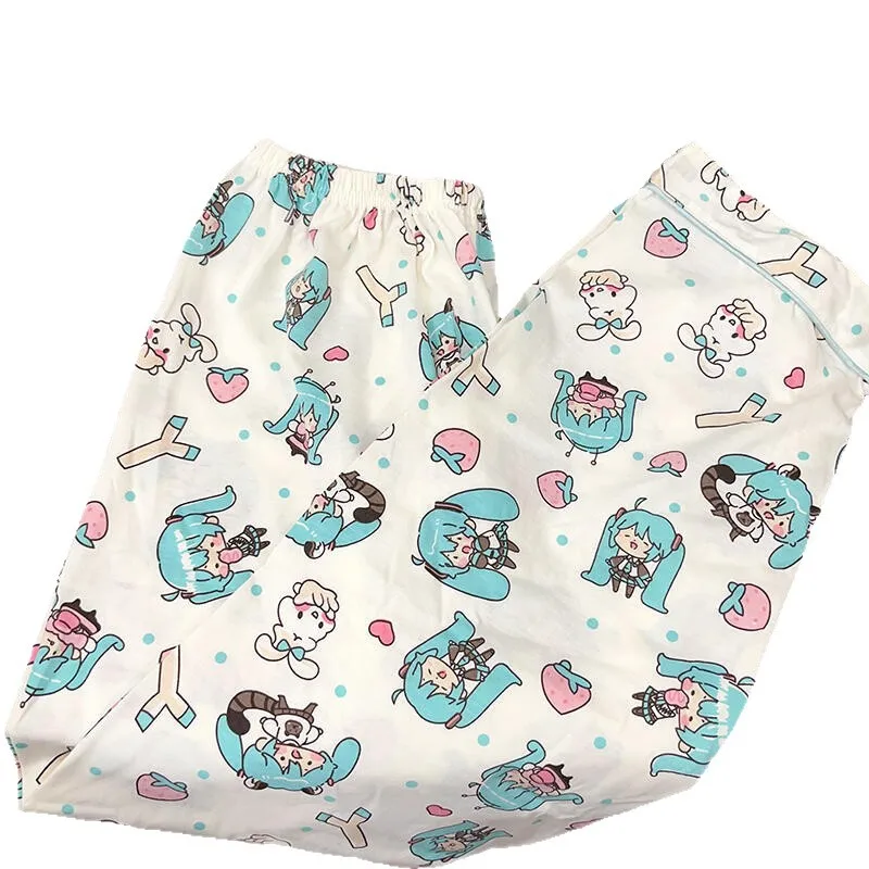 أطقم بيجامات أنيمي هاتسون ميكو ملابس نوم نسائية ناعمة بدلة بيجامة قطنية فضفاضة ملابس منزلية فضفاضة بيجامات مطبوعة هدية عيد ميلاد #5