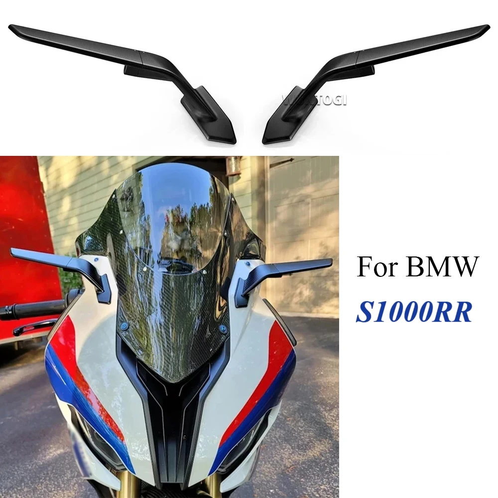 

For BMW S 1000 RR Motorcycle Rearview Mirror S1000RR Stealth Mirrors Sports Winglets Mirror Kits Adjustable Mirrors 2019-2023