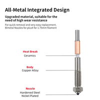 For QIDI Plus4 Bimetallic Nozzle With Ceramic Insulation Integrated Design Quick Removal Integration Nozzles For QIDI Plus 4