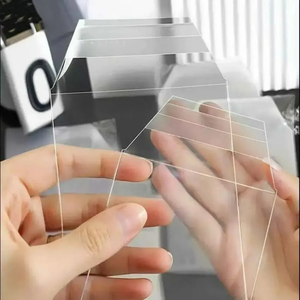 100PCS Clear Magnetic Card Holder Protective Film Hard Plastic Card Sleeves 35PT-100PT Waterproof Protector For Game Photo Cards image 3