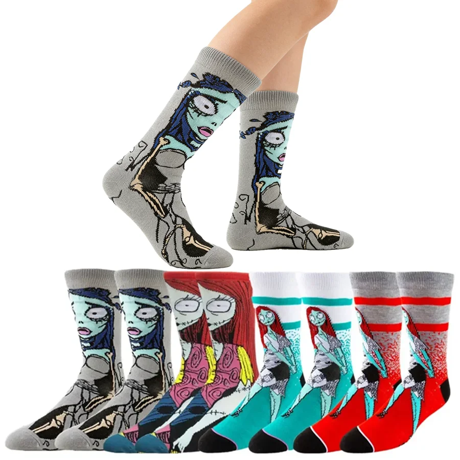 

Potdemiel мужские и женские забавные новые носки для экипажа с героями мультфильмов, аниме, хип-хоп, уличный повседневный стиль