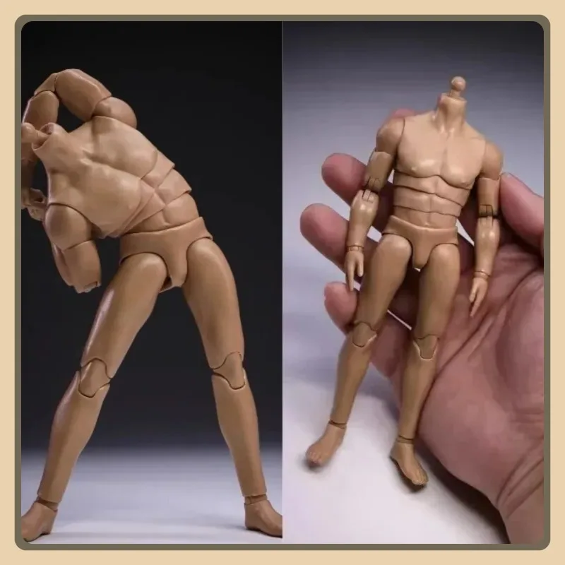 

1/12 Scale Movable Muscle Male Body Doll Soldier Model for 6 Inch Action Toy Figures Painting Ornaments