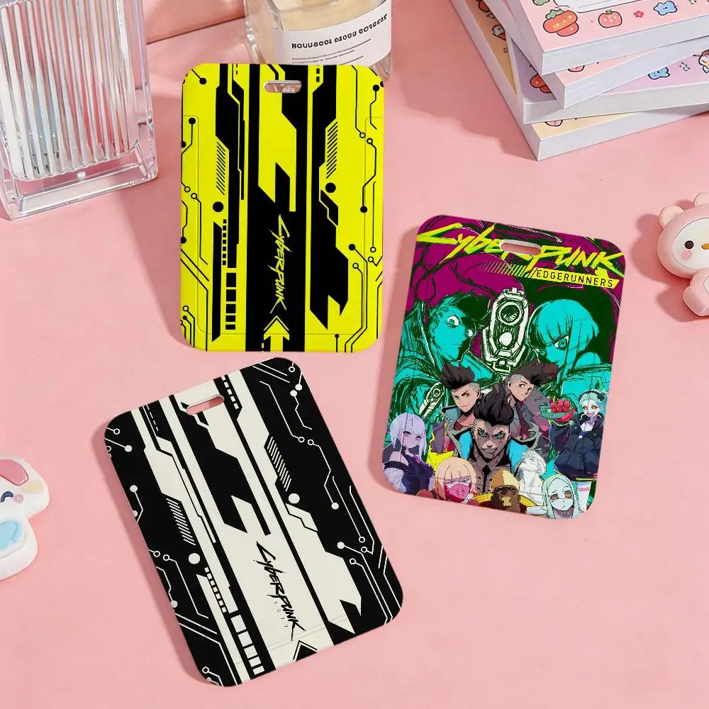 Porte-cartes en plastique imperméable pour cartes de transport en commun, permis de travail et protection des cartes bancaires, inspiré de l'anime d'aventure C-Cyberpunk.