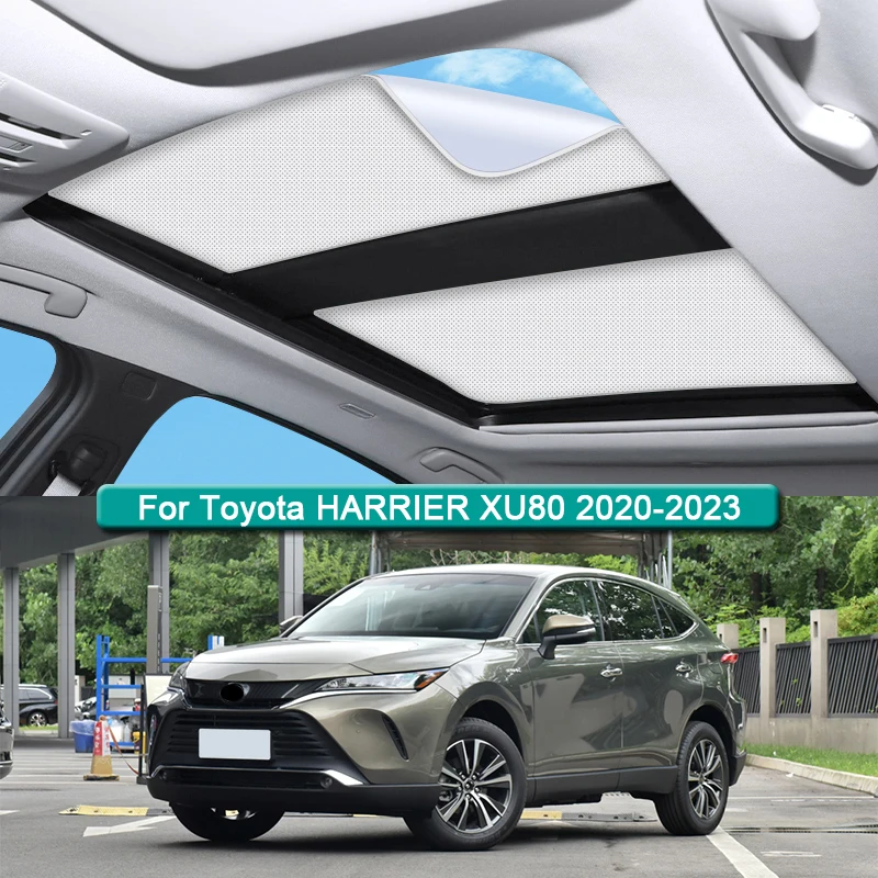 Fit For Toyota HARRIER XU80 2020-2023 Electrostatic Adsorption Car Roof Sunshade Skylight Blind Shading Windshield Sunroof Cover