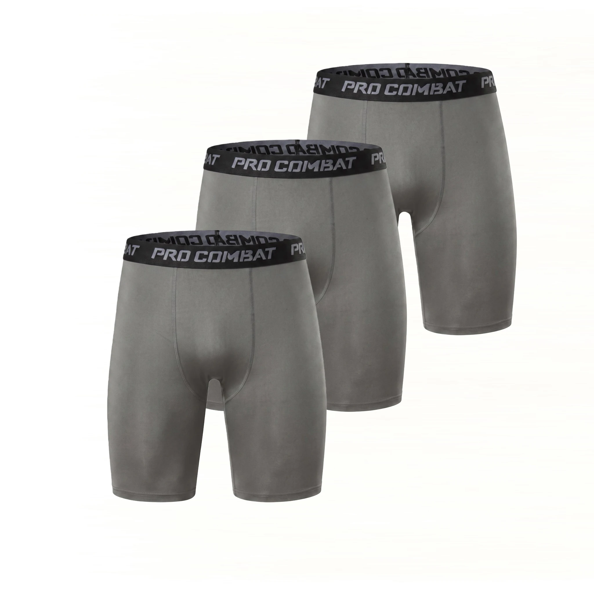 3er-Pack Herren-Kompressions-Shorts, schnelltrocknend, atmungsaktiv, eng anliegend, für Sport, Freizeit, Fitnessstudio, Training, Laufen, Sportbekleidung – Detail 9