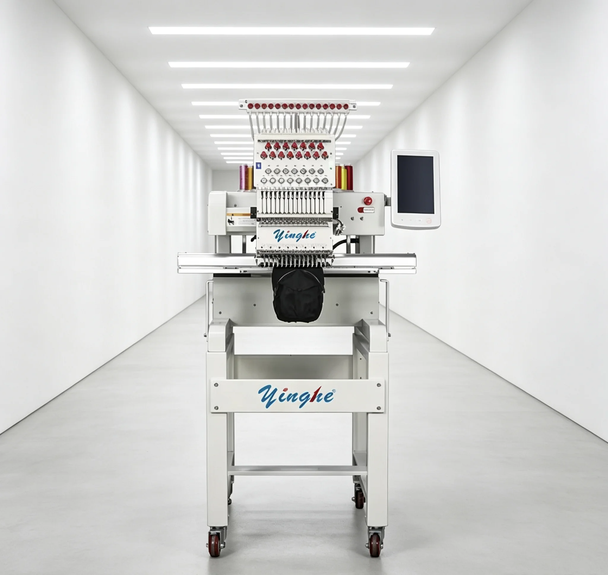 Innovative Single-Head Embroidery Machine 600*400mm  1501 Smart Touch Screen Auto Color Change Unit