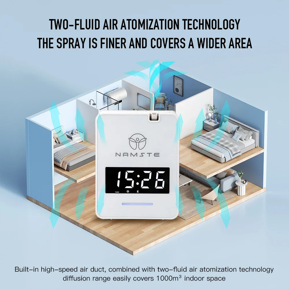 Diffusore di aromi Namste per deodoranti per ambienti domestici spruzzatore dispositivo di profumo per aromaterapia diffusore di olio essenziale con telecomando WiFi intelligente