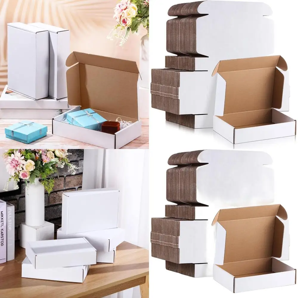 

200-Pack White Corrugated Cardboard Shipping Boxes for Small Business Mailing (6.1 x 4.02 x 1.26 Inches)