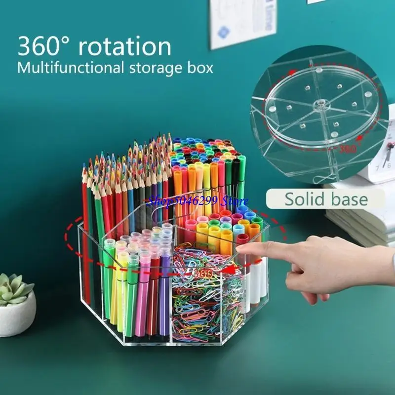 

H55A Организатор прозрачного акрилового стола с разделами для поставки искусства.