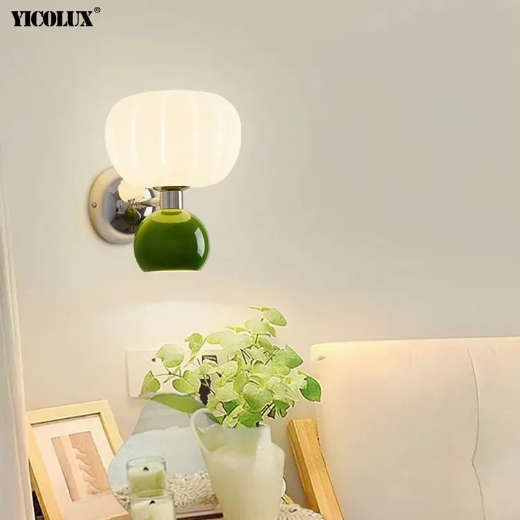 cream breeze pumpkin lampadas de parede led modern sconces bedroom light study living room dining room iluminacao lampada g9 01