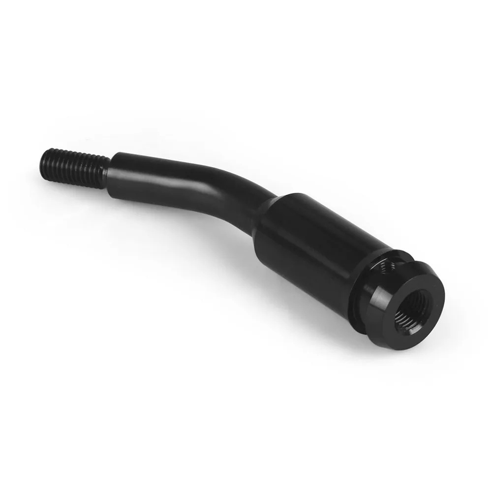 M10*1.5 Gear Shift Shifter Stick Lever 13CM Bent Extension Short shifter Internal thread：M12*1.25 With Three Adapters