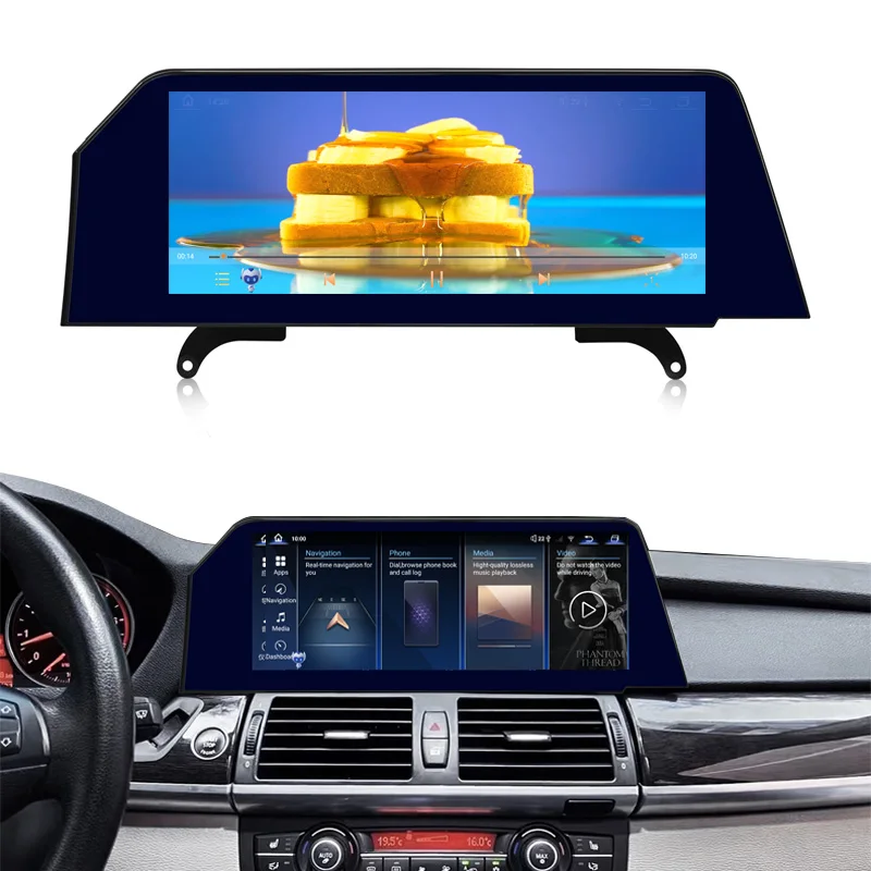 12.3 Inch Upgrade Dashboard Touch Screen GPS Stereo For BMW 5 Series F10 F11 CIC NBT Radio Android 13 Snapdragon 668